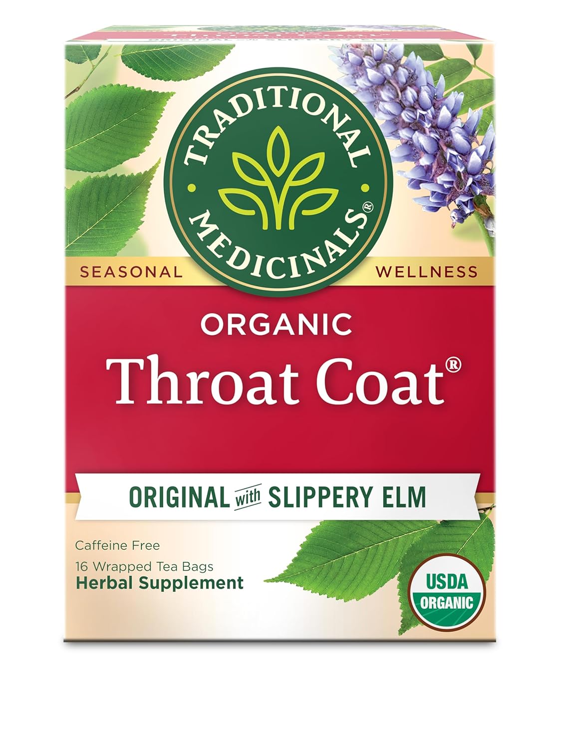 Organic Throat Coat Seasonal Tea 16 tea bags pack