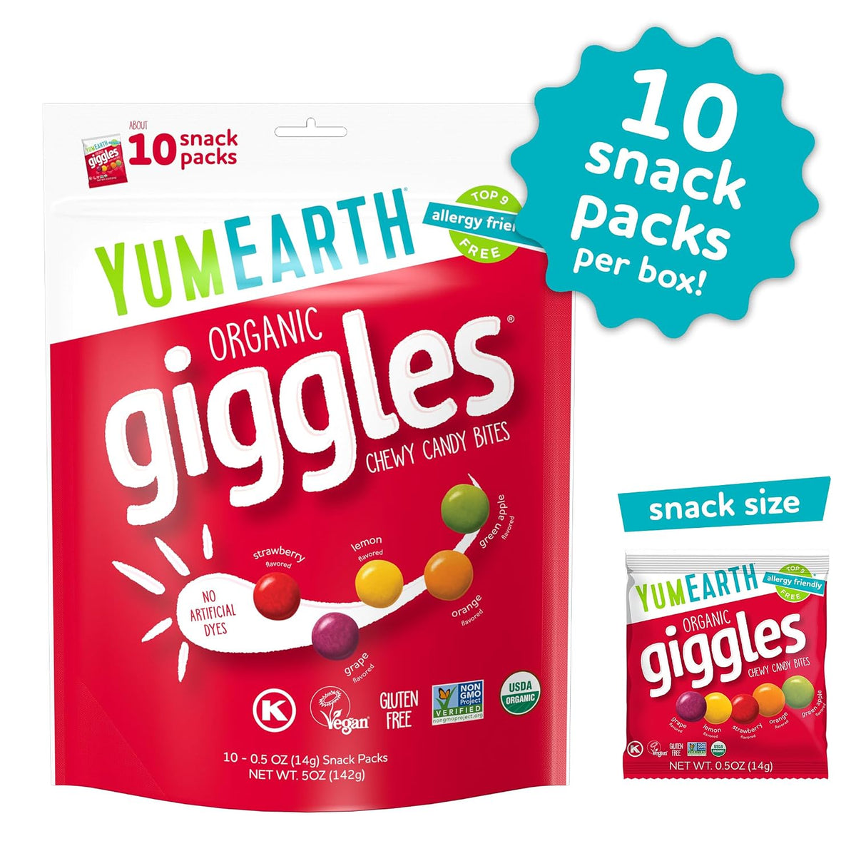 Gluten free vegan chewy candy packets