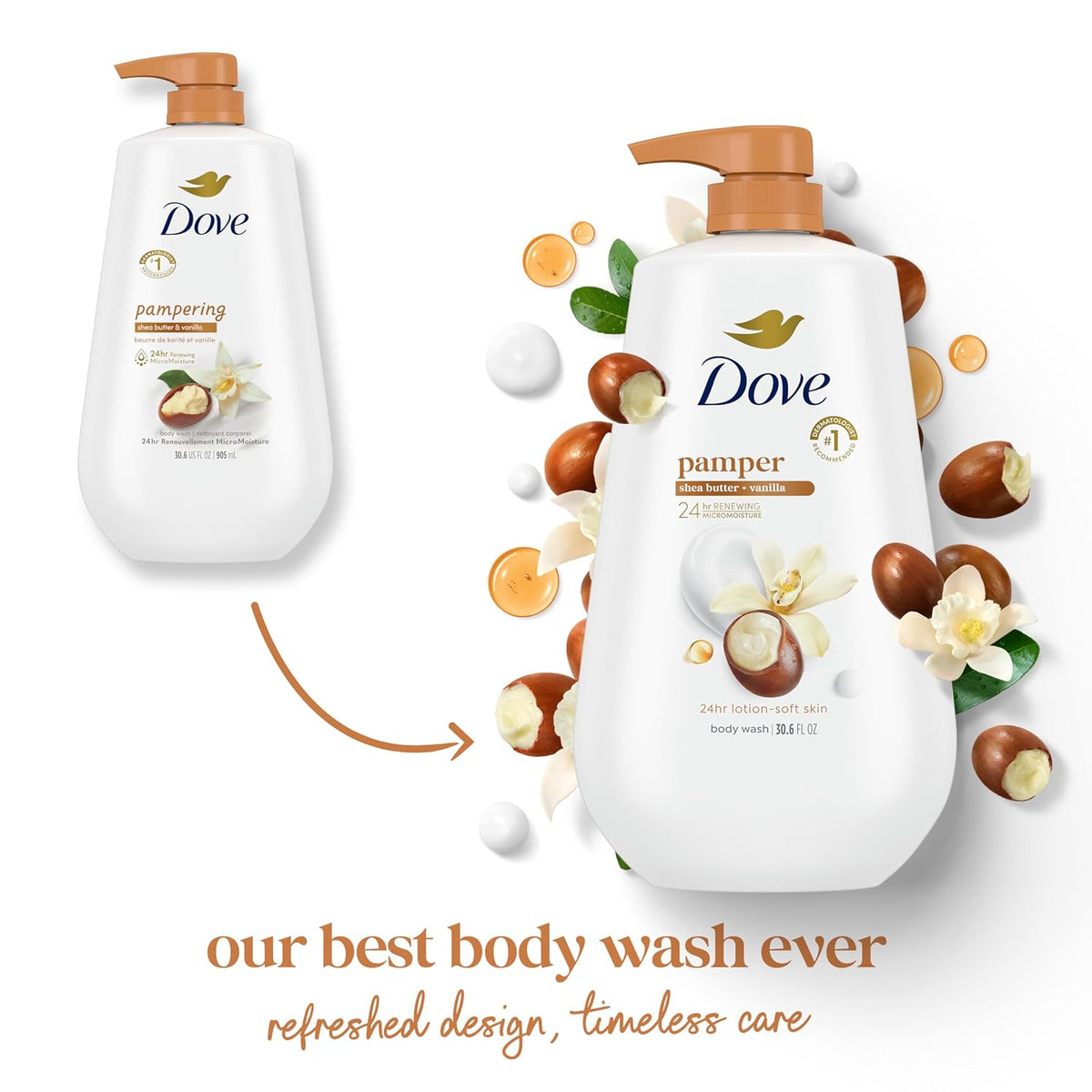 Dove moisturizing body wash pump for daily shower