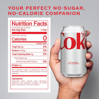 Diet Coke 12 fl oz soft drink cans