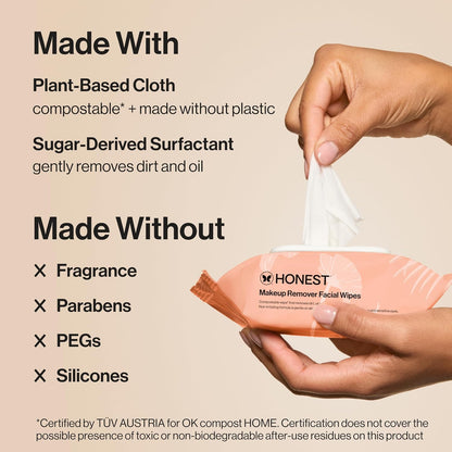 Honest Beauty wipes for removing waterproof makeup