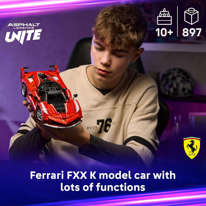 LEGO Ferrari FXX K toy car with butterfly doors