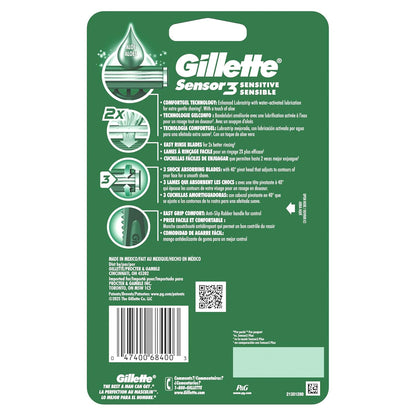 Gillette three blade disposable razors for men