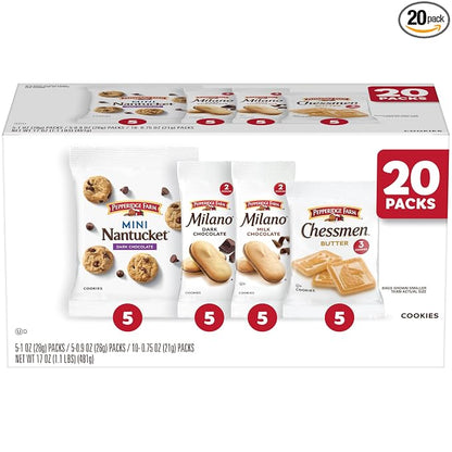 Pepperidge Farm Cookies Variety Pack 20 snack packs