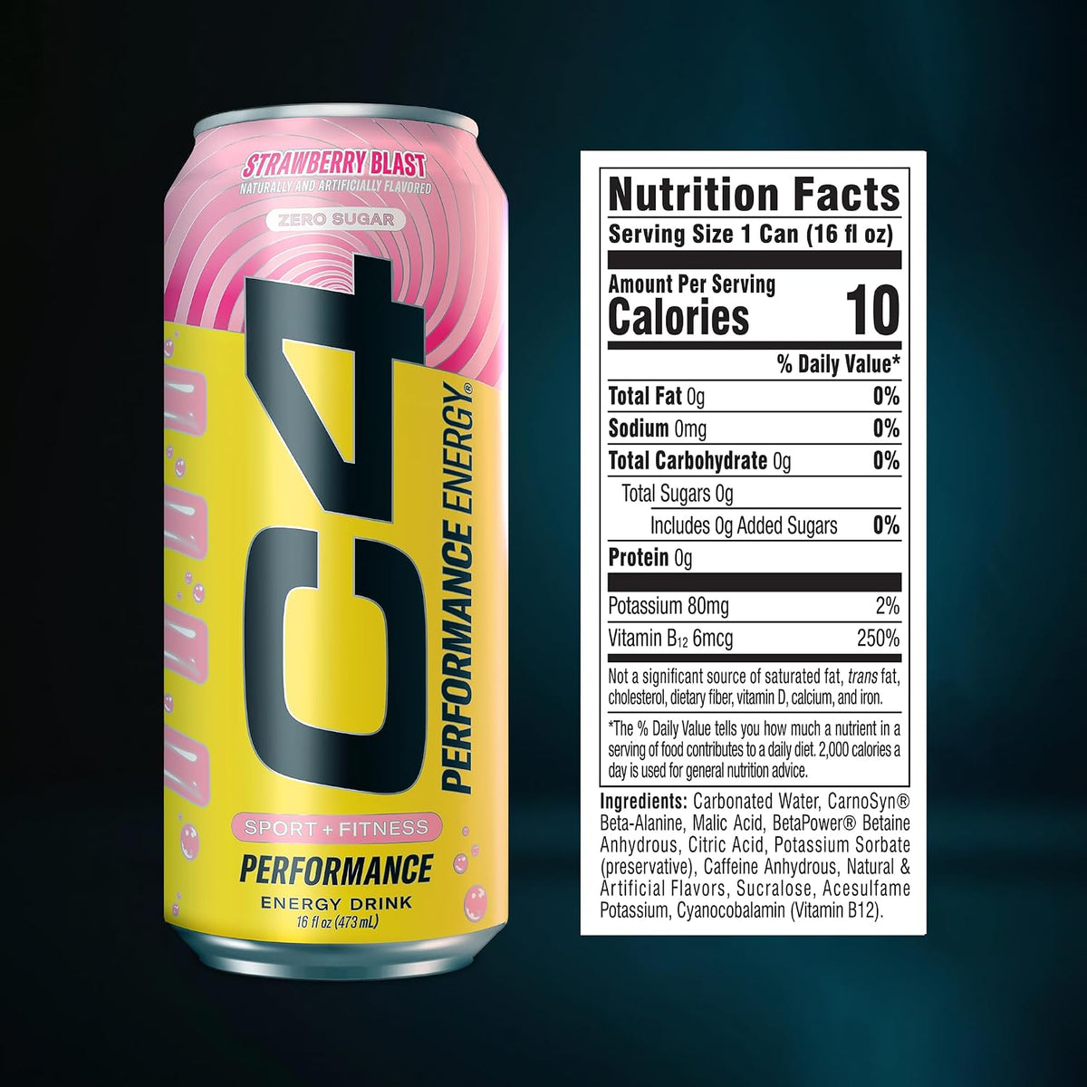 C4 Strawberry Blast performance beverage 12 pack