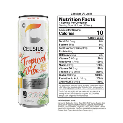 CELSIUS zero sugar sparkling energy drink pack