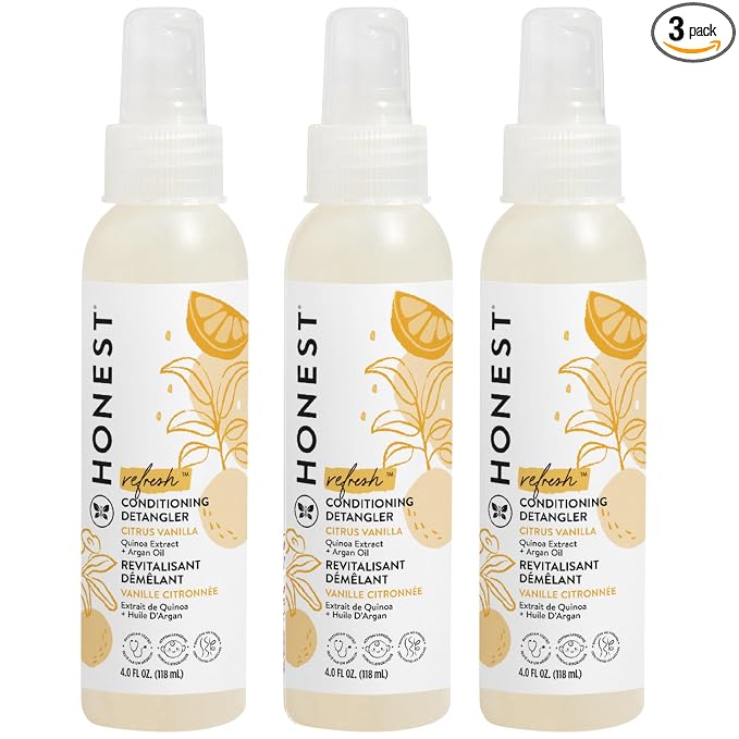 The Honest Company Citrus Vanilla hair detangler 3 pack
