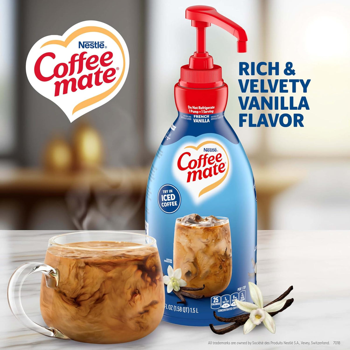 50.7 oz Coffee Mate liquid creamer bottle