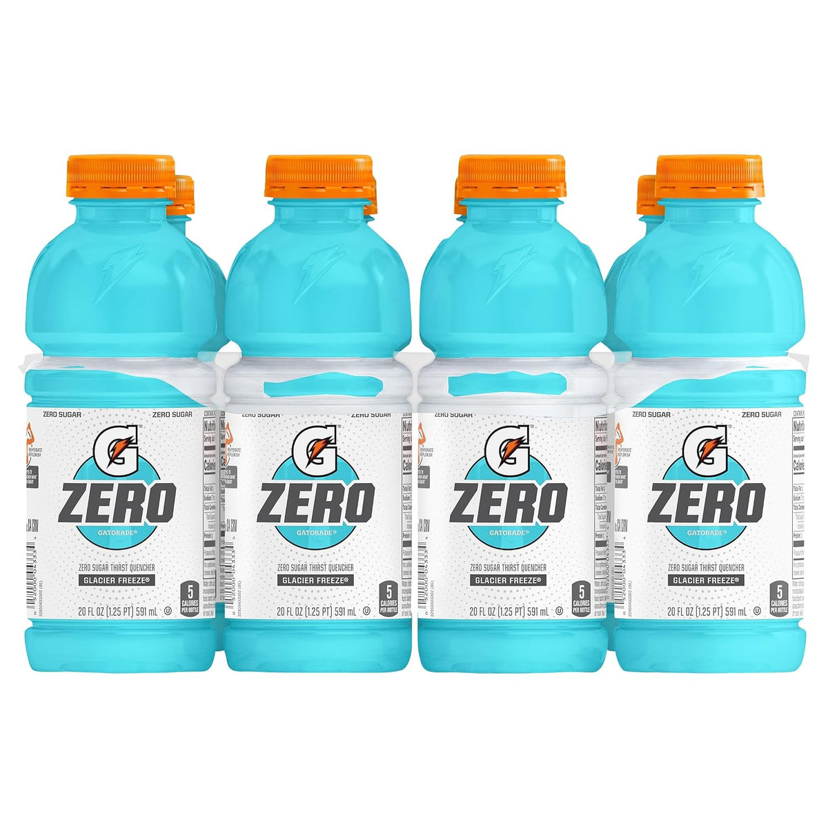Gatorade Zero Glacier Freeze 20 ounce bottles pack of 8