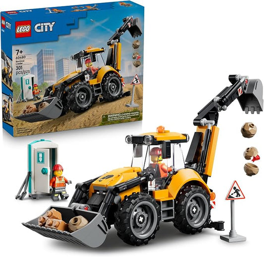 LEGO City Yellow Backhoe Loader 60480 building set