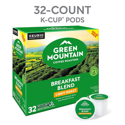 Breakfast Blend light roast coffee pods with balanced flavor