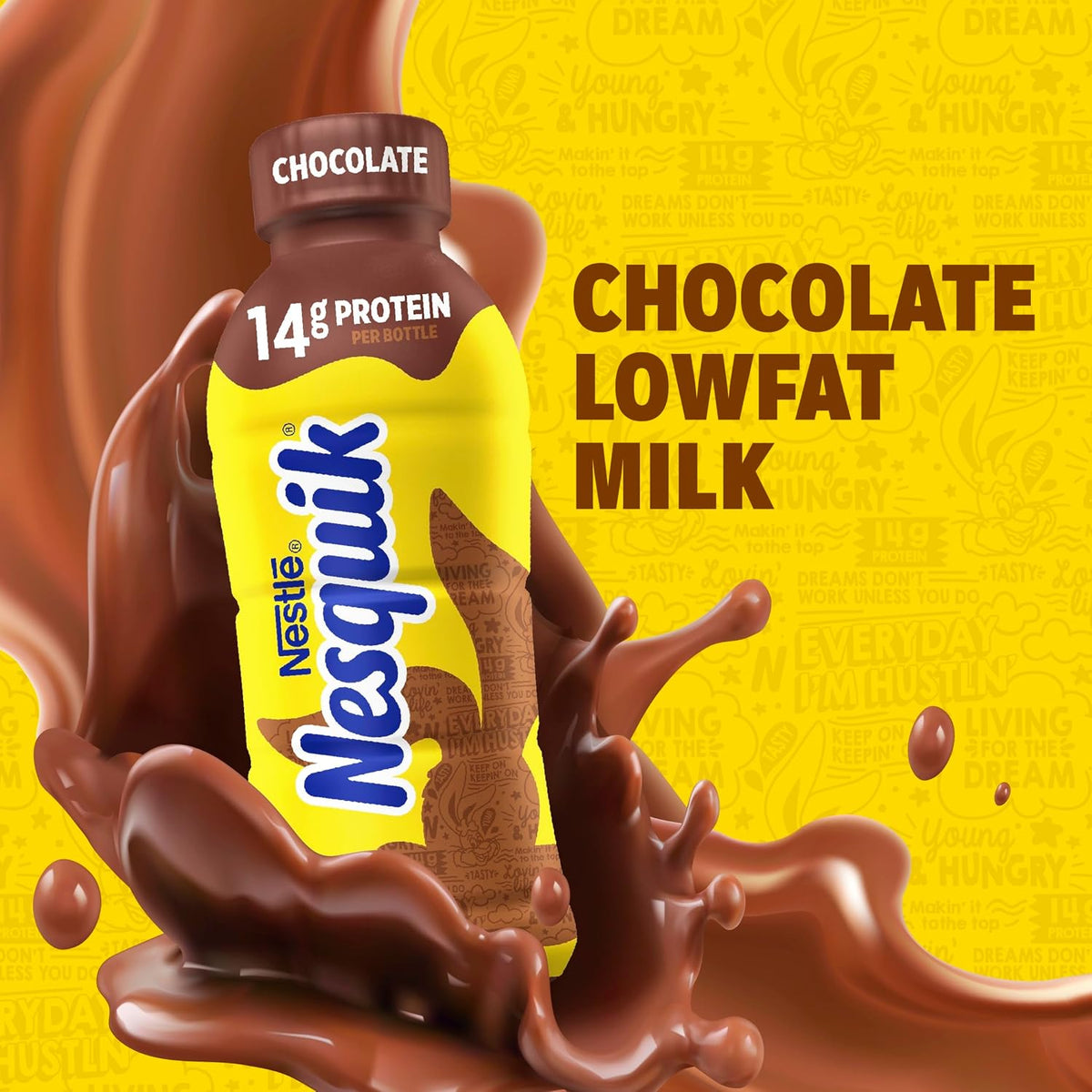 Nesquik flavored milk with protein and calcium