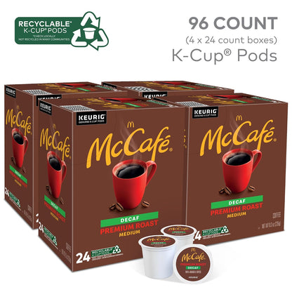 McCafe Premium Roast Decaf single serve coffee pods