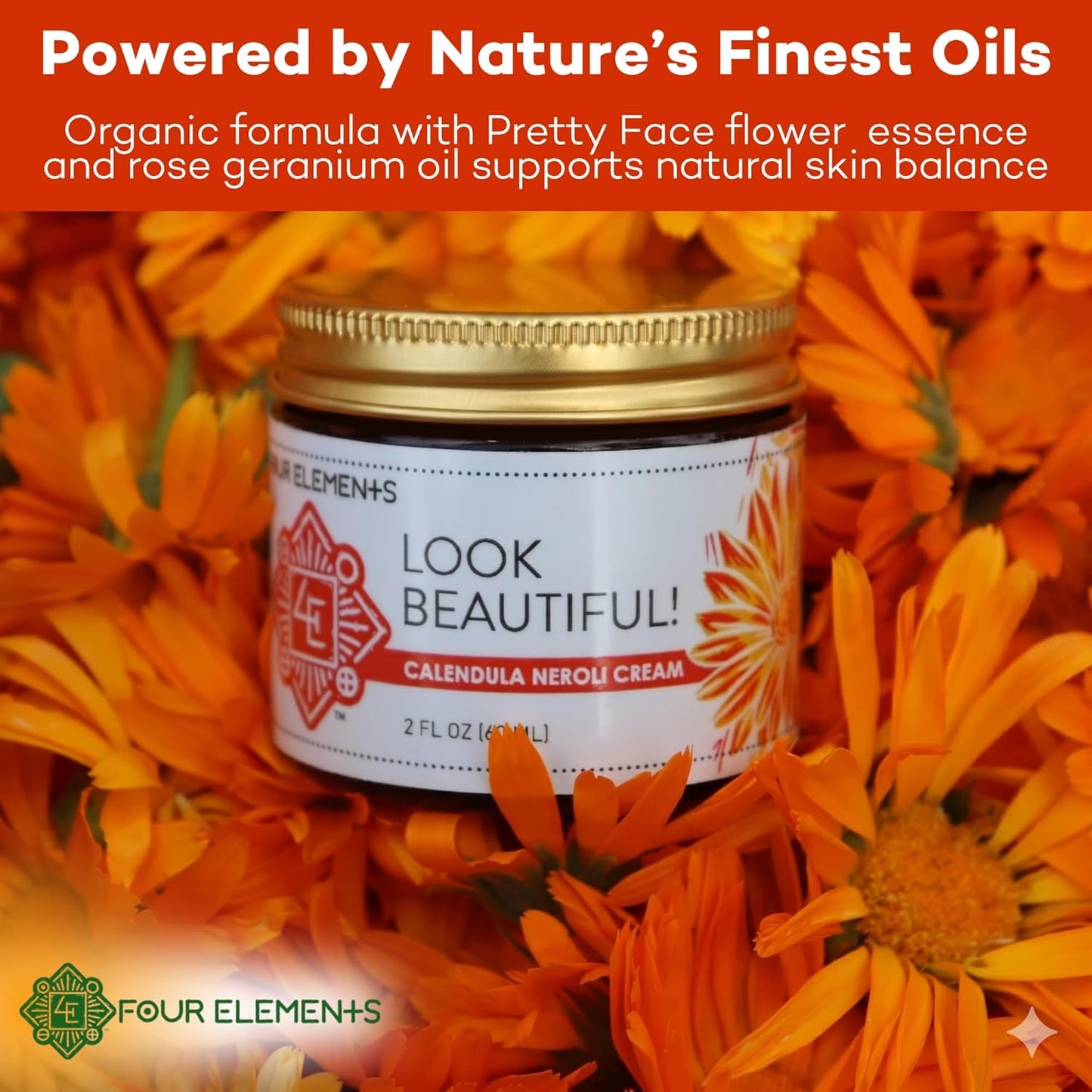 Four Elements 4E Calendula Neroli Cream 2 Oz