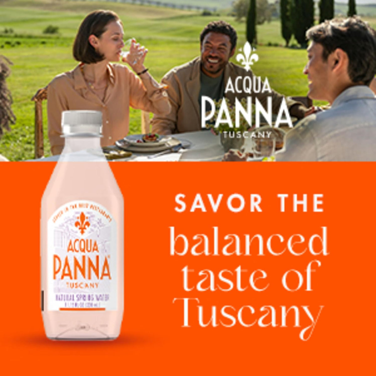 Premium Tuscan bottled spring water pack