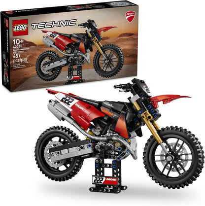 Front view of LEGO Ducati motorcycle building kit