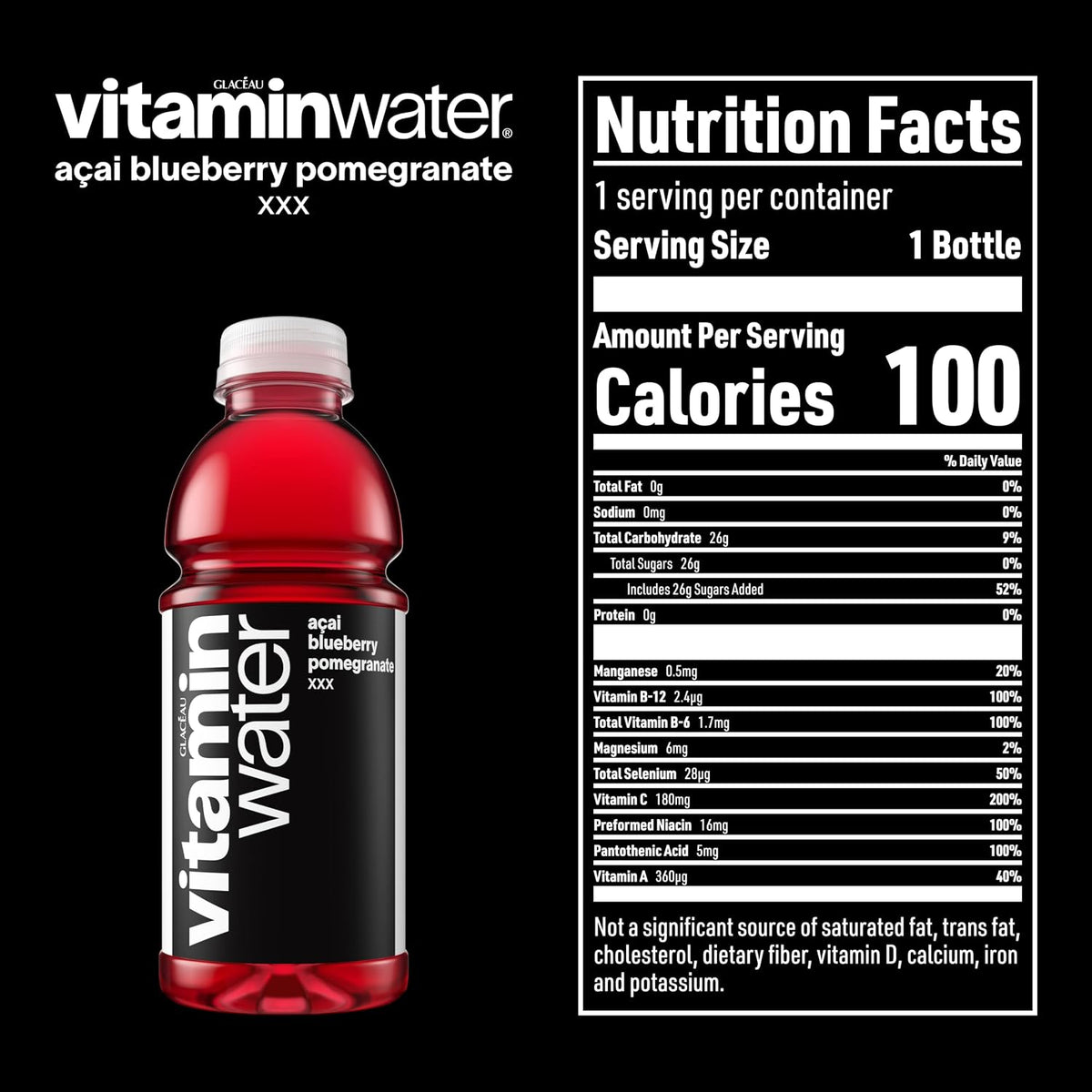 Acai blueberry pomegranate vitaminwater bottle pack