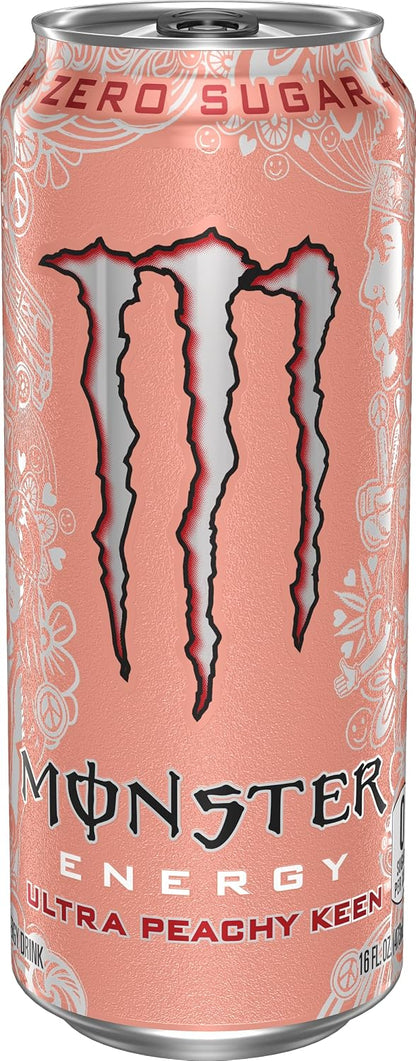 Monster Energy Ultra Peachy Keen sugar free cans