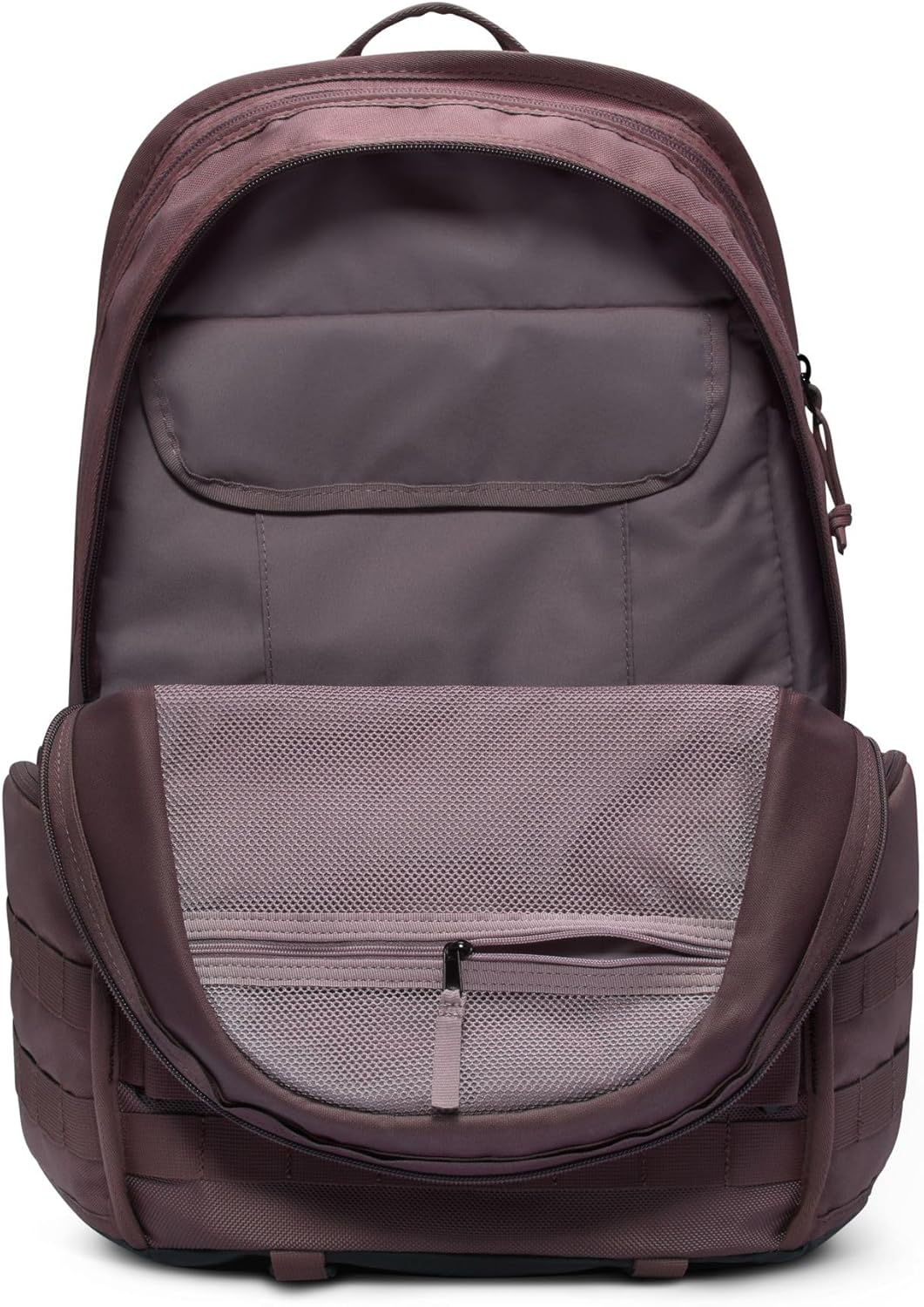 Nike daypack side profile in Light Violet Ore