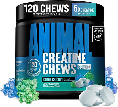 Animal Creatine Monohydrate Chews supplement tub