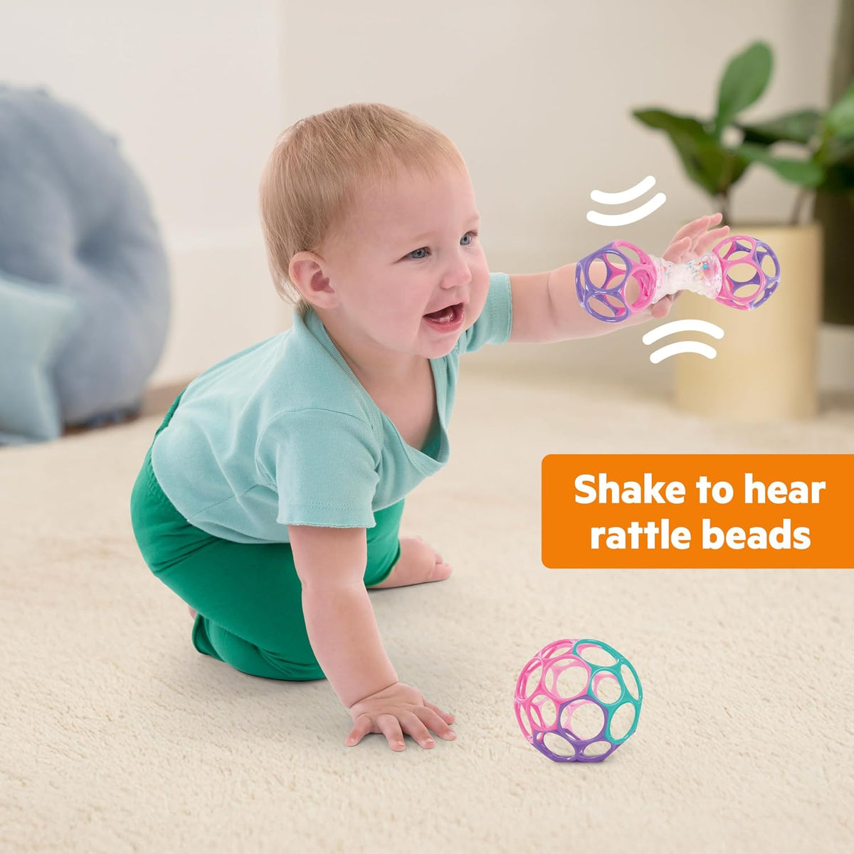 Bright Starts newborn baby rattle toy set packaging