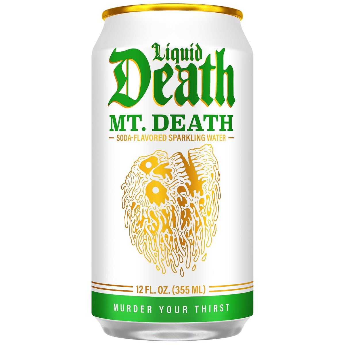 Liquid Death caffeine-free sparkling water cans
