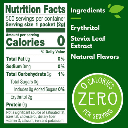Bulk Truvia sugar substitute packets 500 count