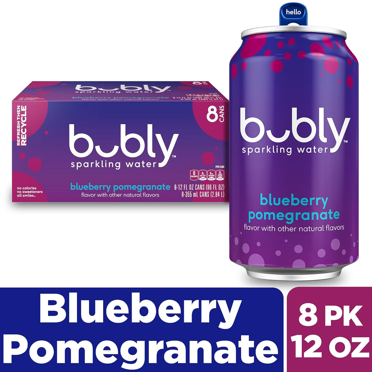 Bubly zero sugar sparkling seltzer water pack