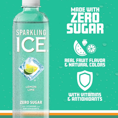 Sparkling Ice 17 fl oz bottles Lemon Lime flavor