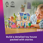 Colorful LEGO house with balcony and garden
