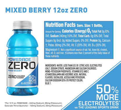 POWERADE Mixed Berry sports drink with zero sugar