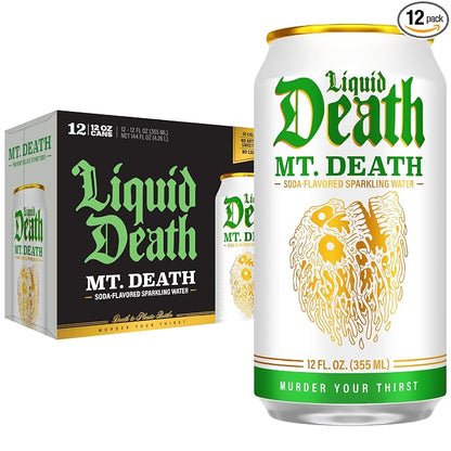 Liquid Death Mt. Death sparkling water 12-pack