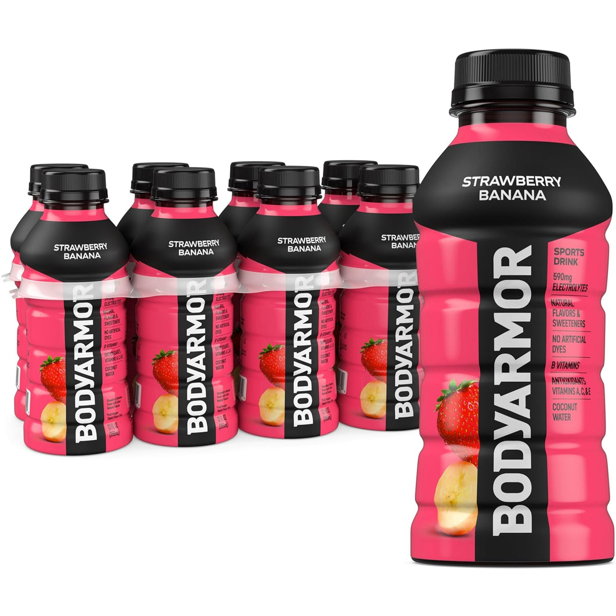 BODYARMOR electrolyte drink bottles strawberry banana