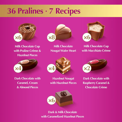 Lindt assorted chocolate pralines gift box packaging