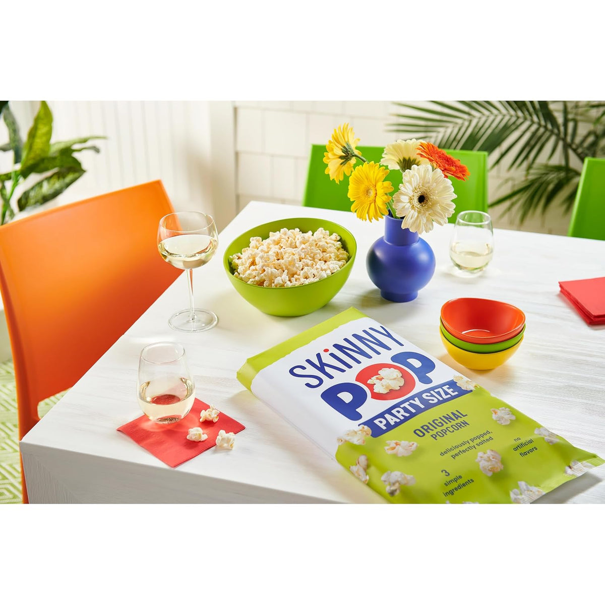 SkinnyPop gluten free popcorn for sharing