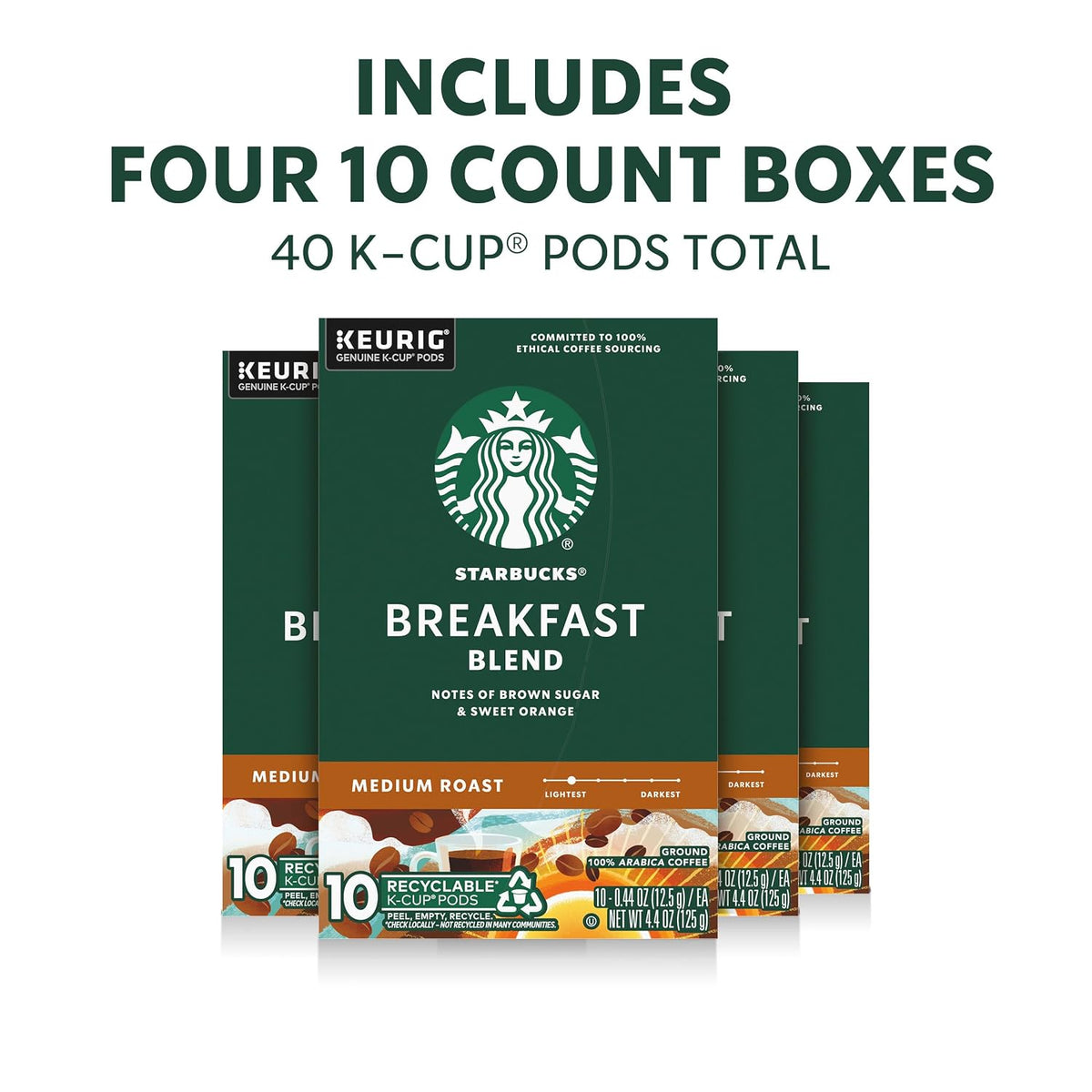 Medium roast Starbucks single serve coffee pods