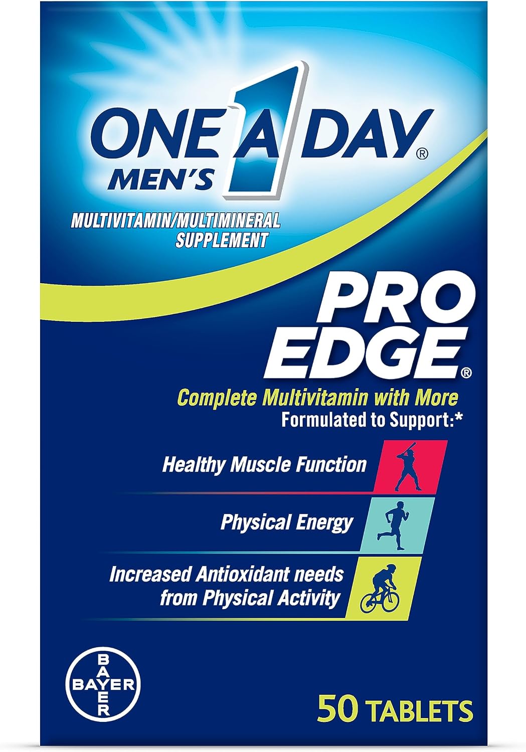 Men’s daily multivitamin supplement with vitamins and zinc