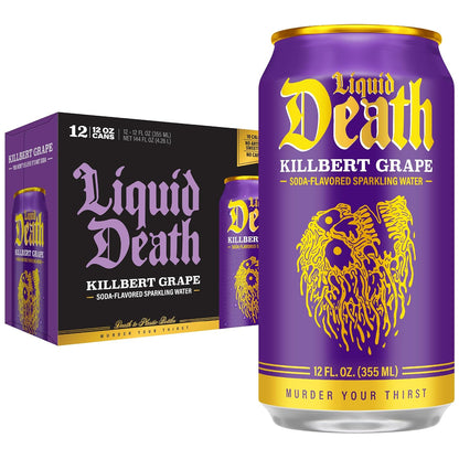 Liquid Death grape flavored sparkling water 12 pack
