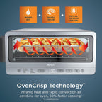 Ninja stainless toaster oven and air fryer front view