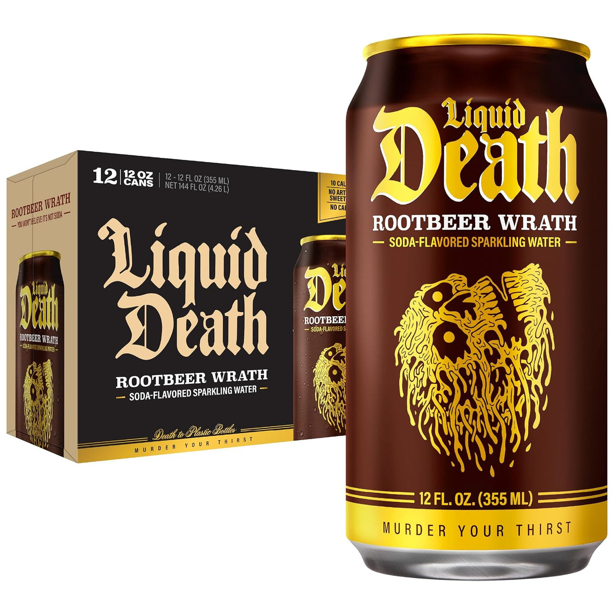 Liquid Death soda-flavored sparkling water cans