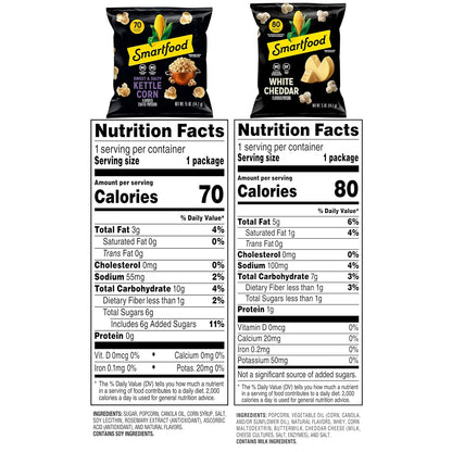 Smartfood variety pack popped popcorn