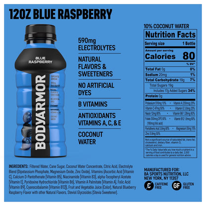 Blue Raspberry BODYARMOR sports drink multipack