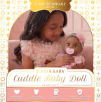 Cuddle baby doll with flower headband and lifelike facial details
