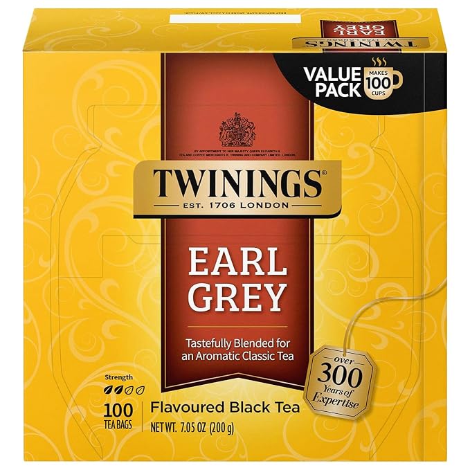 Twinings Earl Grey black tea bags 100 count box