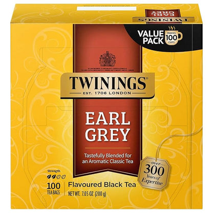 Twinings Earl Grey black tea bags 100 count box