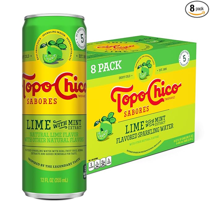 Topo Chico Sabores Lime with Mint 12 oz 8-pack