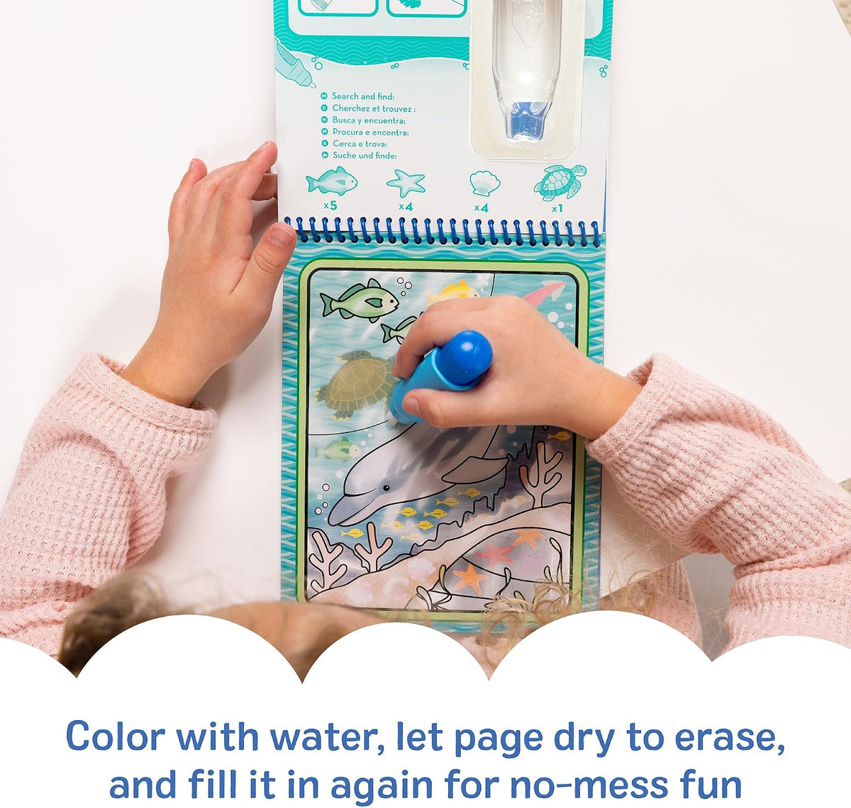 Screen-free under the sea coloring pad for ages 3 to 7