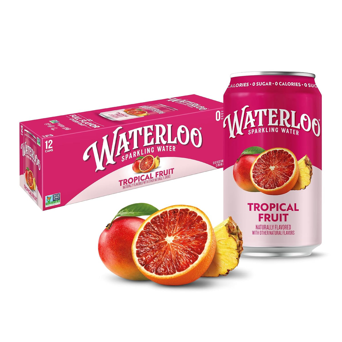 Waterloo Sparkling Water Tropical Fruit 12 fl oz cans