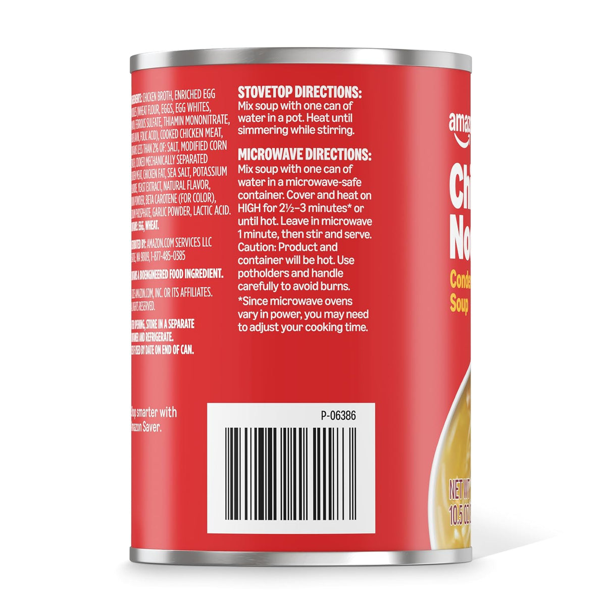 Chicken noodle condensed soup can packaging may vary