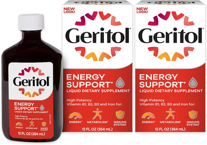 Geritol Liquid Energy Support 12 oz bottles